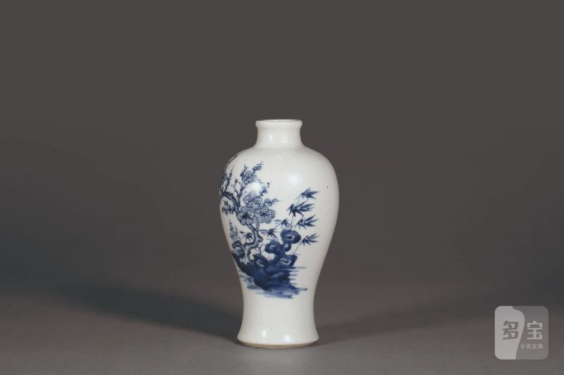 清 青花松竹梅纹梅瓶 - 图1